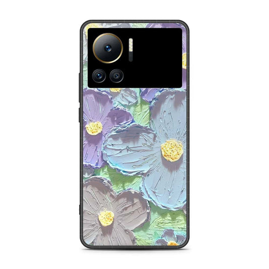 Infinix Note 12 VIP Cover - Floral Series - Design 1 - Purple & Aqua - HQ Premium Shine Durable Shatterproof Case