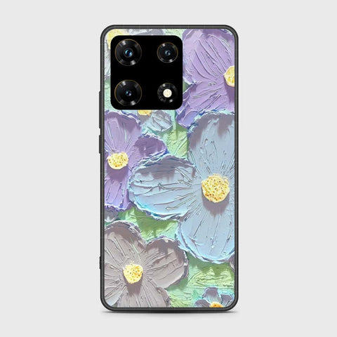 Infinix Note 30 Pro Cover - Floral Series - Design 1 - Purple & Aqua - HQ Premium Shine Durable Shatterproof Case