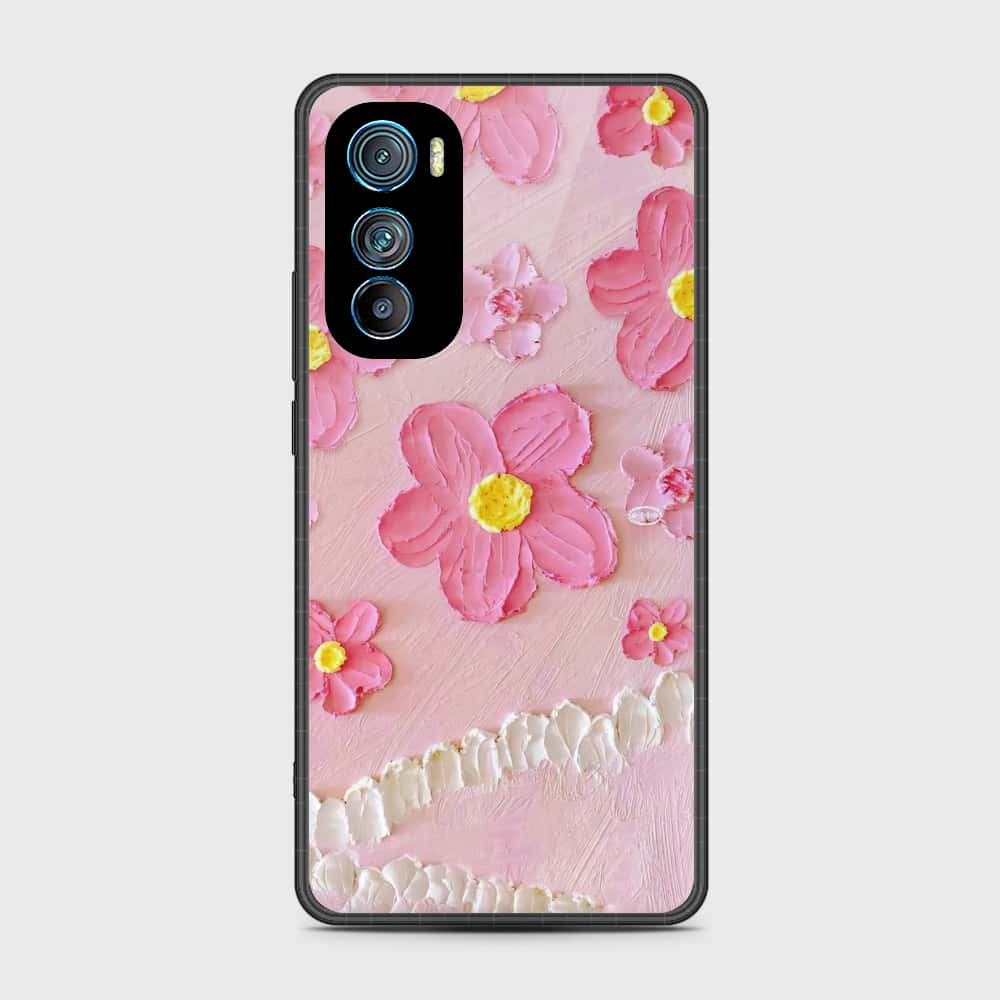 Motorola Edge 30 Cover - Floral Series - Design 2 - Pink - HQ Premium Shine Durable Shatterproof Case