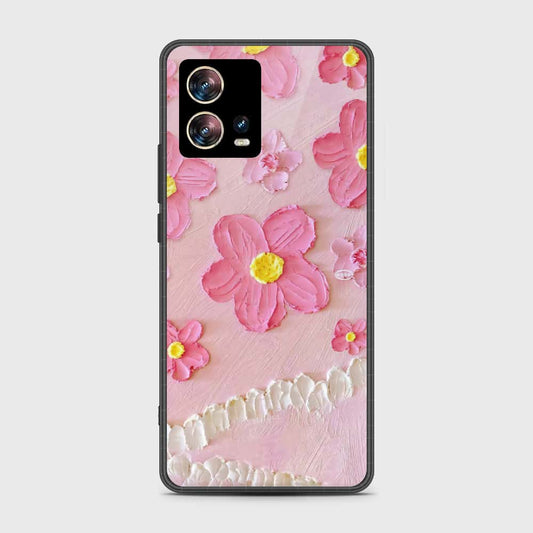 Motorola Edge 30 Fusion Cover - Floral Series - Design 2 - Pink - HQ Premium Shine Durable Shatterproof Case