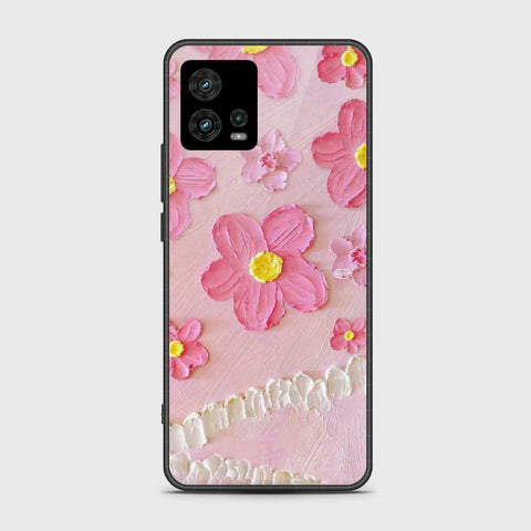 Motorola Moto G72 Cover - Floral Series - Design 2 - Pink - HQ Premium Shine Durable Shatterproof Case