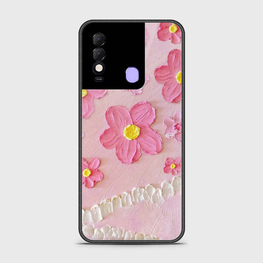 Tecno Spark 8 Cover - Floral Series - Design 2 - Pink - HQ Premium Shine Durable Shatterproof Case