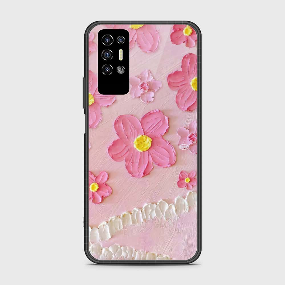 Tecno Pova 2 Cover - Floral Series - Design 2 - Pink - HQ Premium Shine Durable Shatterproof Case