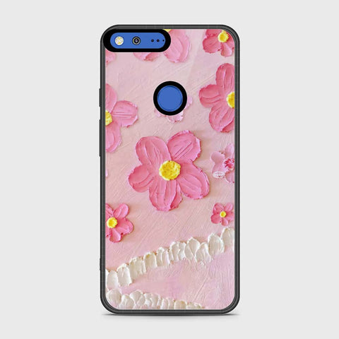 Google Pixel Cover - Floral Series - Design 2 - Pink - HQ Premium Shine Durable Shatterproof Case