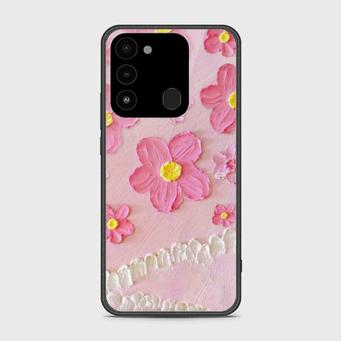 Tecno Spark 8C Cover - Floral Series - Design 2 - Pink - HQ Premium Shine Durable Shatterproof Case