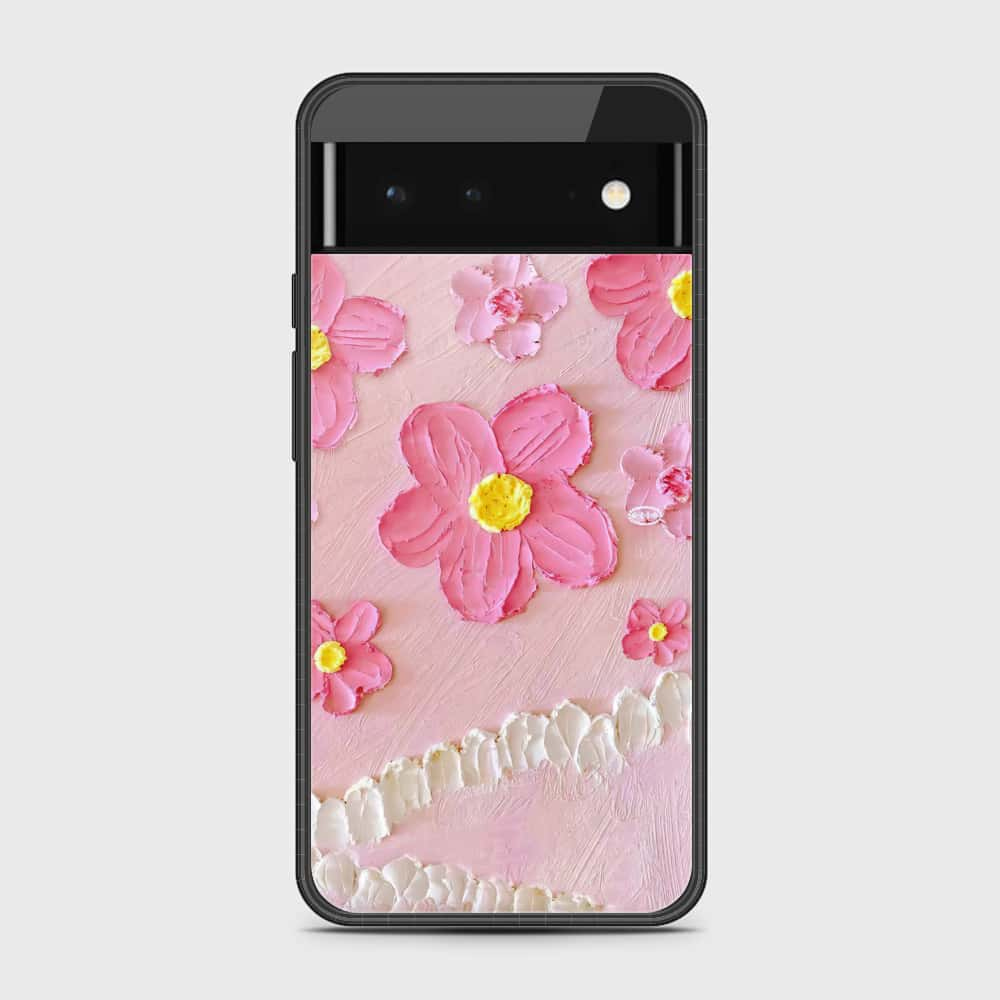 Google Pixel 6 Cover - Floral Series - Design 2 - Pink - HQ Premium Shine Durable Shatterproof Case