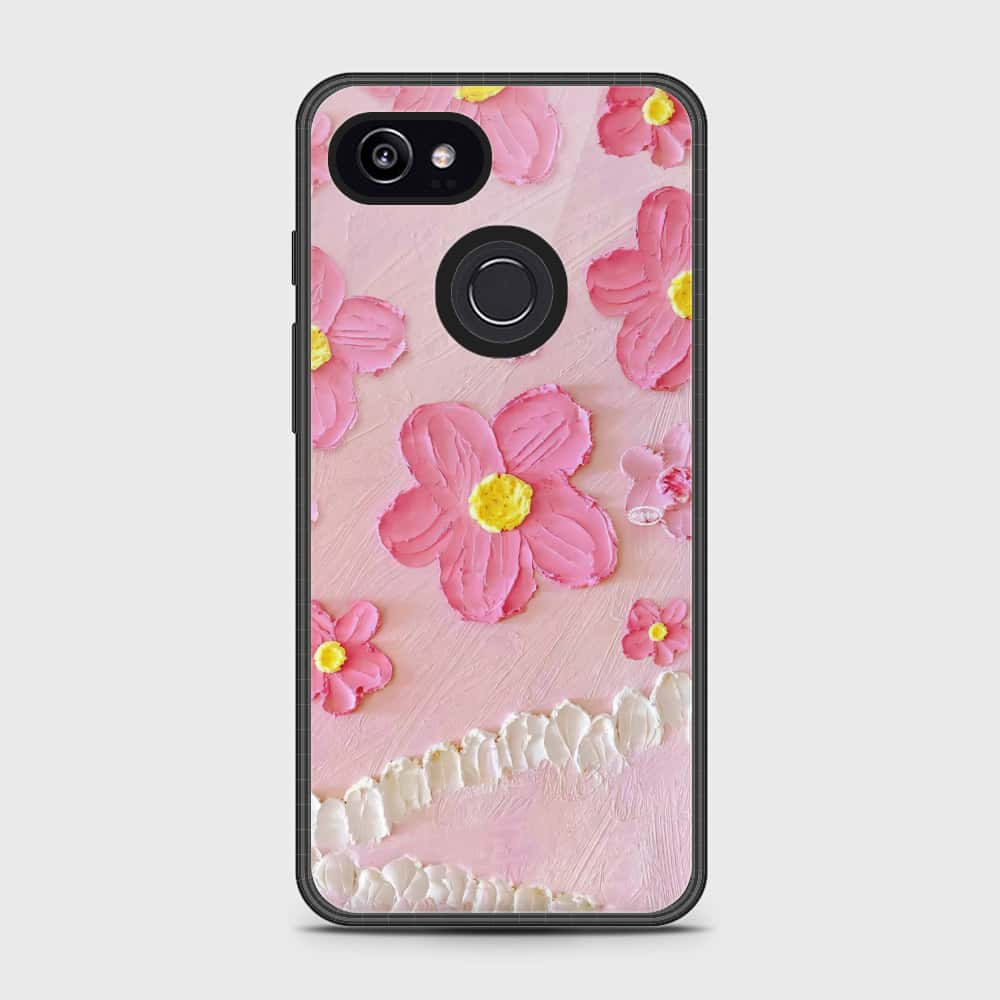 Google Pixel 3 Cover - Floral Series - Design 2 - Pink - HQ Premium Shine Durable Shatterproof Case