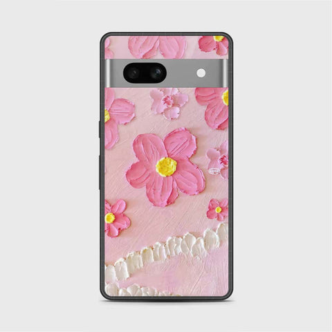 Google Pixel 7a Cover - Floral Series - Design 2 - Pink - HQ Premium Shine Durable Shatterproof Case