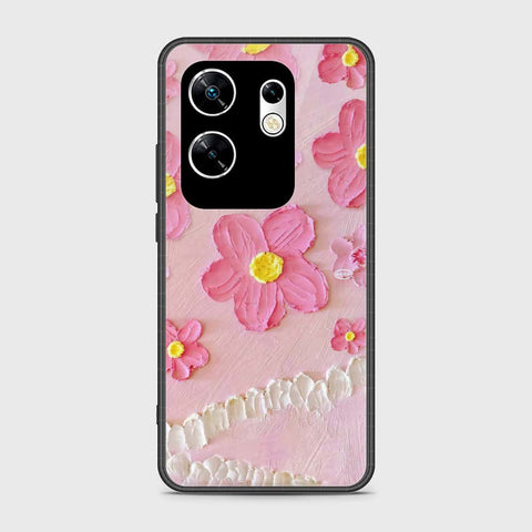 Infinix Zero 30 4G Cover - Floral Series - Design 2 - Pink - HQ Premium Shine Durable Shatterproof Case