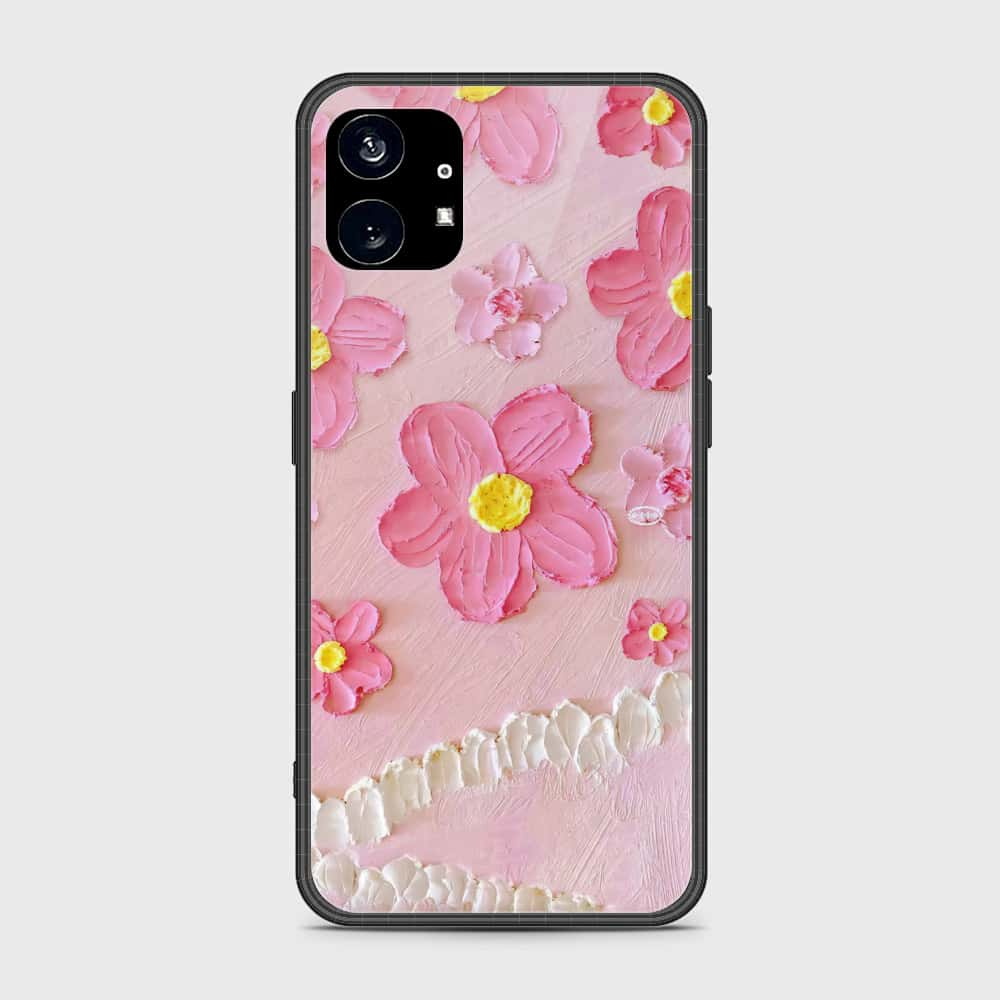 Nothing Phone 1 Cover - Floral Series - Design 2 - Pink - HQ Premium Shine Durable Shatterproof Case