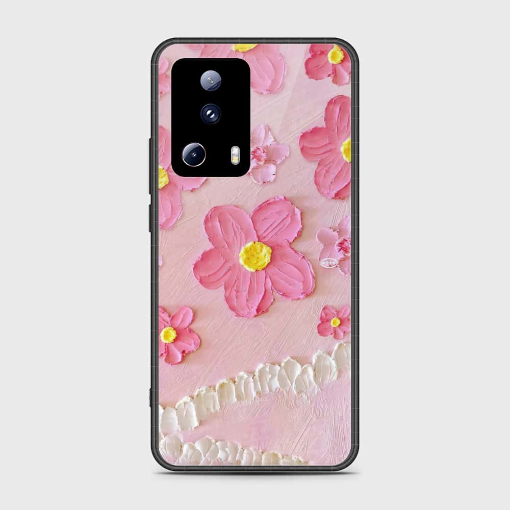 Xiaomi 13 Lite Cover - Floral Series - Design 2 - Pink - HQ Premium Shine Durable Shatterproof Case