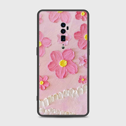 Oppo Reno 10x Zoom Cover - Floral Series - Design 2 - Pink - HQ Premium Shine Durable Shatterproof Case