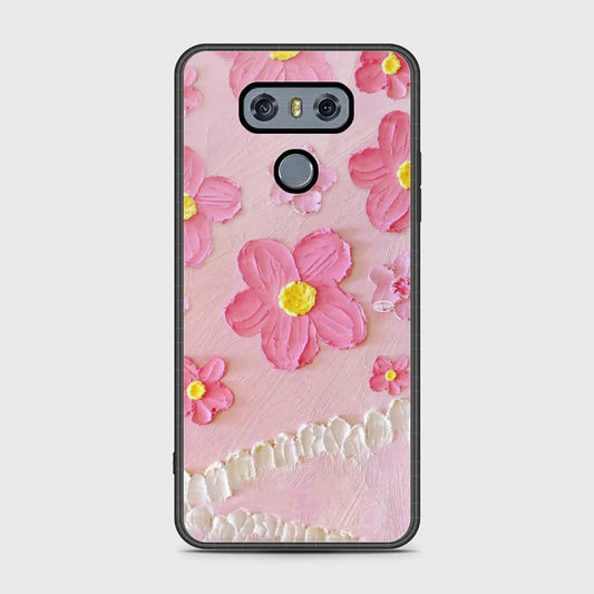 LG G6 Cover - Floral Series - Design 2 - Pink - HQ Premium Shine Durable Shatterproof Case