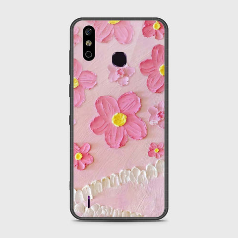 Infinix Smart 4 Cover - Floral Series - Design 2 - Pink - HQ Premium Shine Durable Shatterproof Case