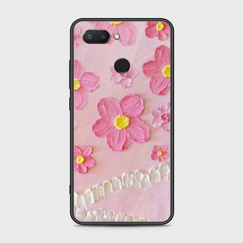 Xiaomi Mi 8 Lite Cover - Floral Series - Design 2 - Pink - HQ Premium Shine Durable Shatterproof Case