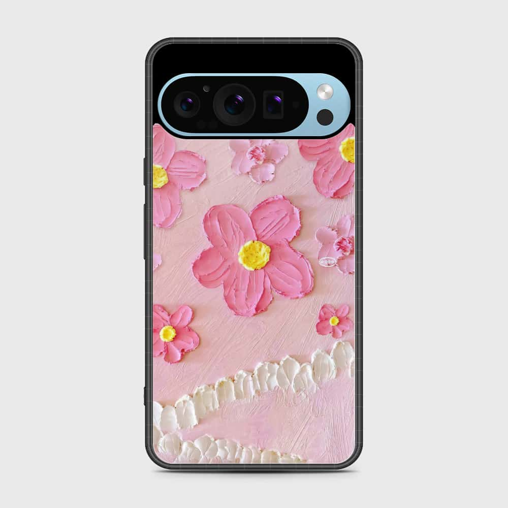 Google Pixel 9 Pro Cover - Floral Series - Design 2 - Pink - HQ Premium Shine Durable Shatterproof Case