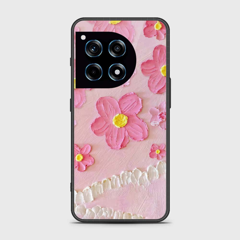 OnePlus Ace 3 Cover - Floral Series - Design 2 - Pink - HQ Premium Shine Durable Shatterproof Case