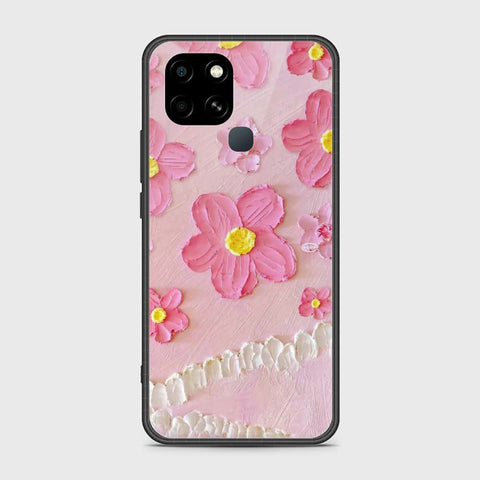 Infinix Smart 6 Cover - Floral Series - Design 2 - Pink - HQ Premium Shine Durable Shatterproof Case