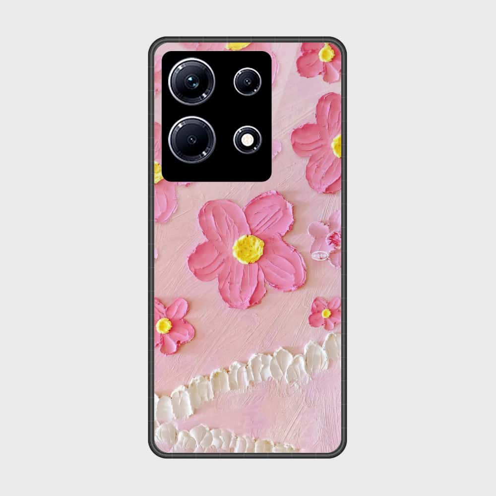 Infinix Note 30 Cover - Floral Series - Design 2 - Pink - HQ Premium Shine Durable Shatterproof Case