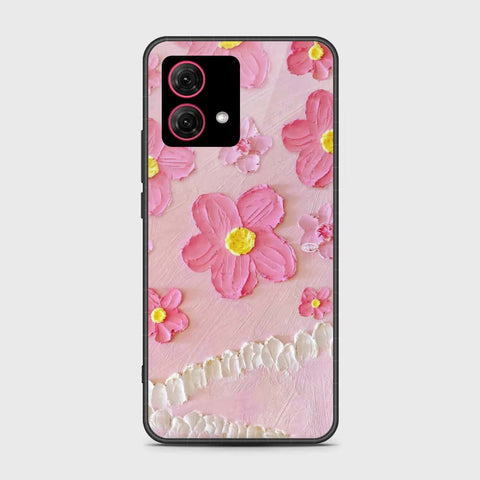 Motorola Moto G84 Cover - Floral Series - Design 2 - Pink - HQ Premium Shine Durable Shatterproof Case