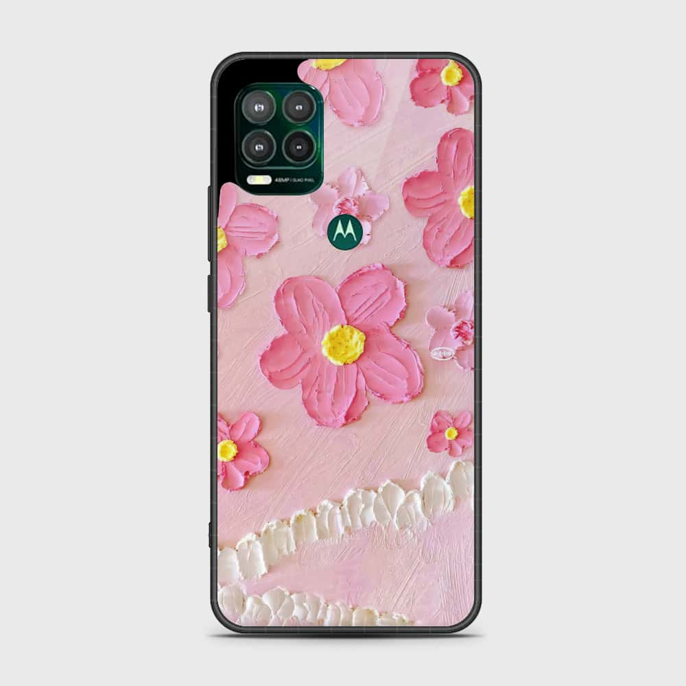 Motorola Moto G Stylus 5G Cover - Floral Series - Design 2 - Pink - HQ Premium Shine Durable Shatterproof Case