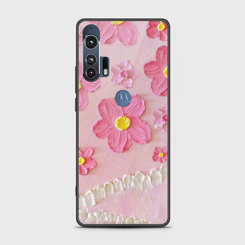 Motorola Edge Plus 2020 Cover - Floral Series - Design 2 - Pink - HQ Premium Shine Durable Shatterproof Case