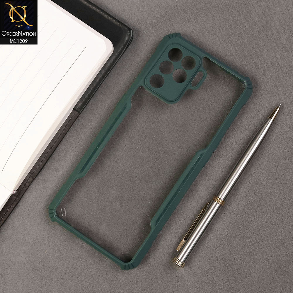 Oppo F19 Pro Cover - Green - Hybrid Tpu Pc Case