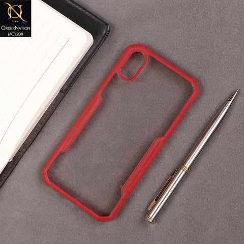 iPhone XS / X Cover - Red - Hybrid Tpu Pc Case