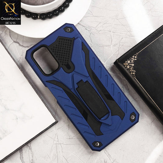 Oppo A72 Cover - Blue - Luxury Hybrid Shockproof Stand Case