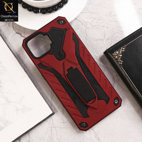 Oppo F9 / F9 Pro Cover - Red - Luxury Hybrid Shockproof Stand Case