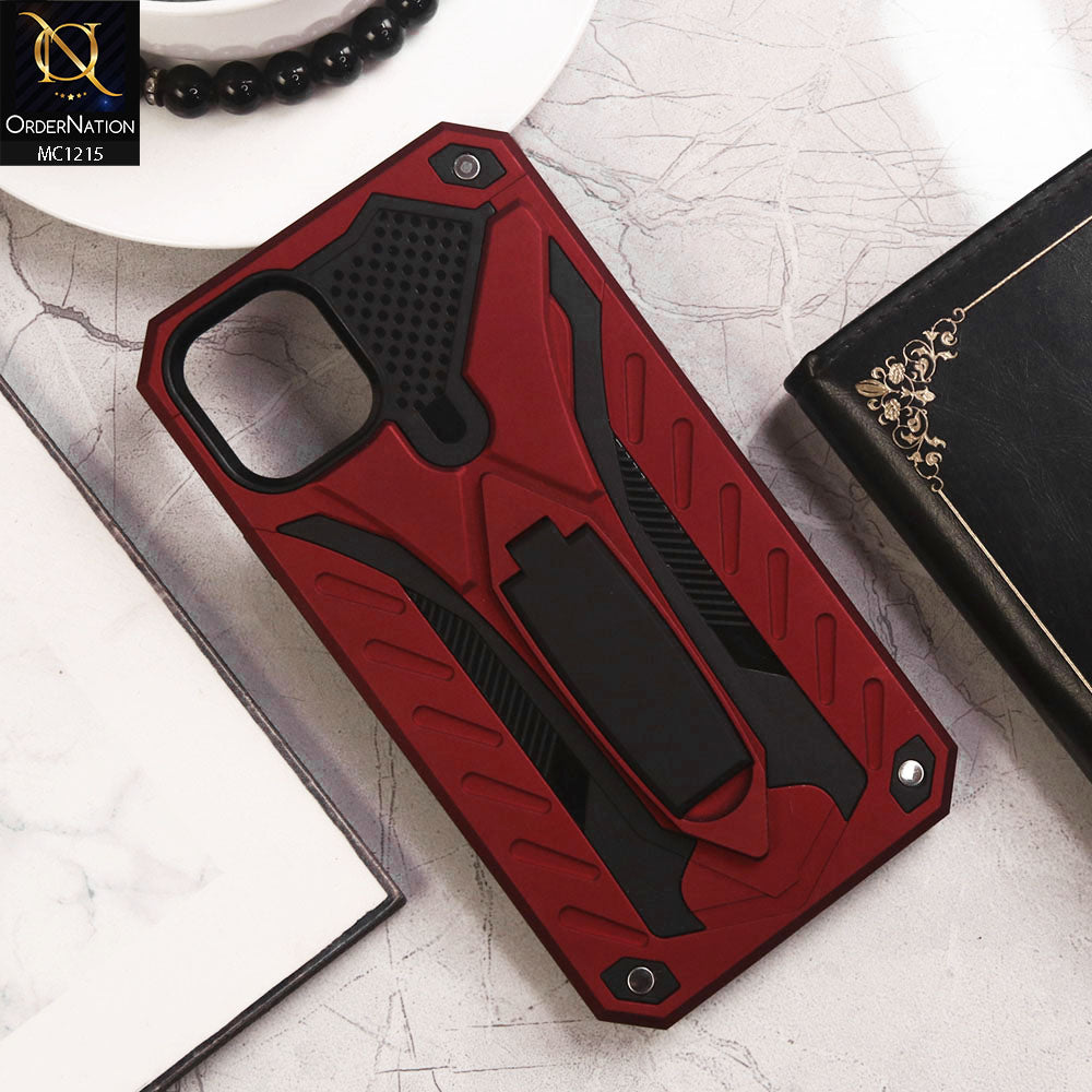 iPhone 11 - Red - Luxury Hybrid Shockproof Stand Case