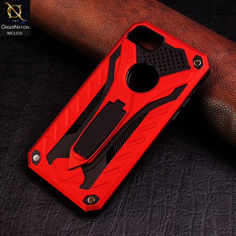 iPhone 8 / 7 Cover - Red - Luxury Hybrid Shockproof Stand Case