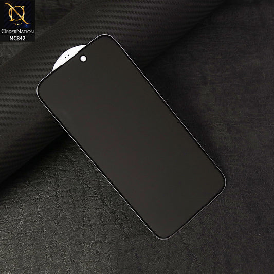 iPhone 16 Cover - Black - Privacy Tempared Screen Protector