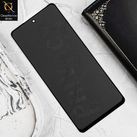 Infinix Smart 8 Cover - Black - Privacy Tempared Glass Screen Protector