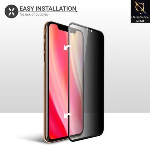 iPhone 11 Screen Protector - Black - Privacy Tempared Glass Screen Protector