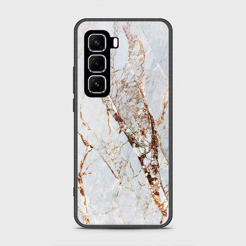 Infinix Hot 50 4G - White Marble Series - HQ Premium Shine Durable Shatterproof Case