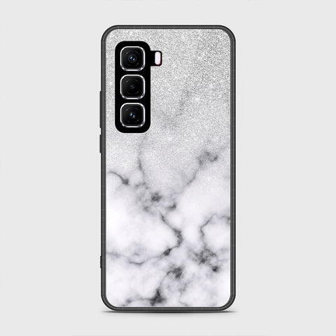 Infinix Hot 50 4G - White Marble Series - HQ Premium Shine Durable Shatterproof Case