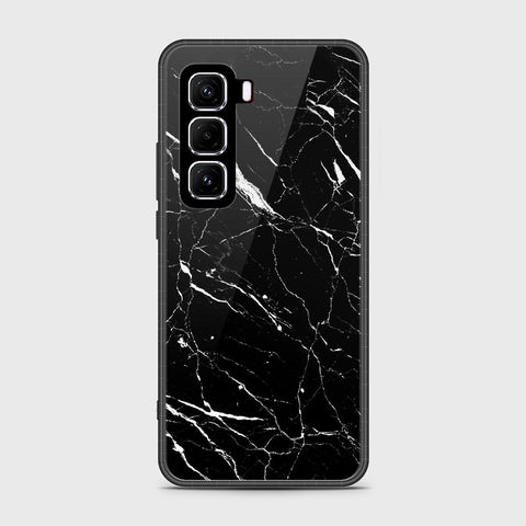 Infinix Hot 50 4G - Black Marble Series - HQ Premium Shine Durable Shatterproof Case