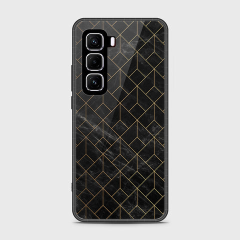 Infinix Hot 50 4G - Black Marble Series - HQ Premium Shine Durable Shatterproof Case