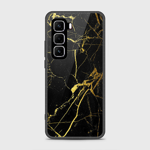 Infinix Hot 50 4G - Black Marble Series - HQ Premium Shine Durable Shatterproof Case