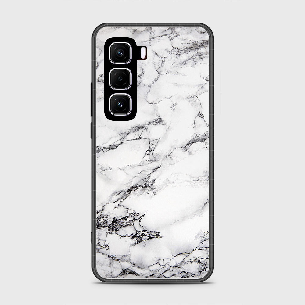 Infinix Hot 50 4G - White Marble Series - HQ Premium Shine Durable Shatterproof Case