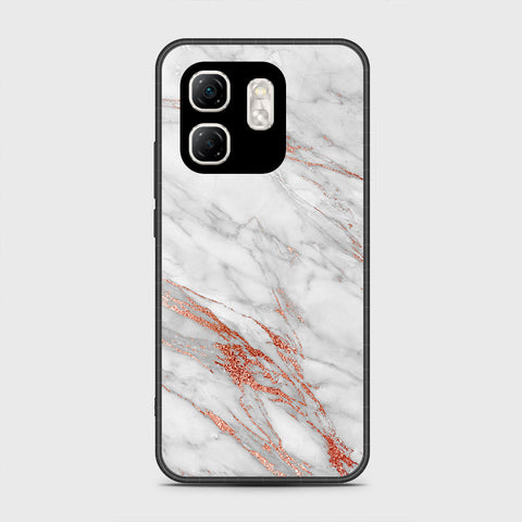 Infinix Hot 50i - White Marble Series - HQ Premium Shine Durable Shatterproof Case