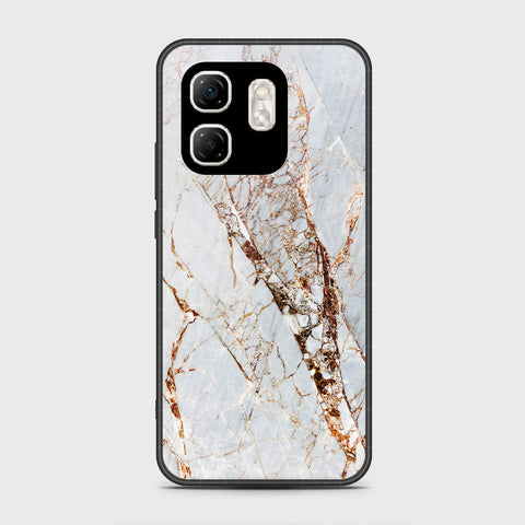 Infinix Hot 50i - White Marble Series - HQ Premium Shine Durable Shatterproof Case