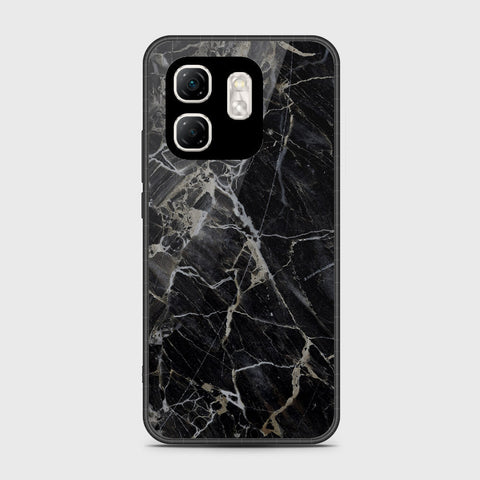 Infinix Hot 50i - Black Marble Series - HQ Premium Shine Durable Shatterproof Case