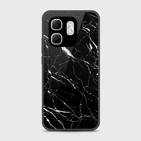 Infinix Hot 50i - Black Marble Series - HQ Premium Shine Durable Shatterproof Case