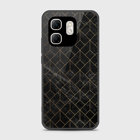 Infinix Hot 50i - Black Marble Series - HQ Premium Shine Durable Shatterproof Case