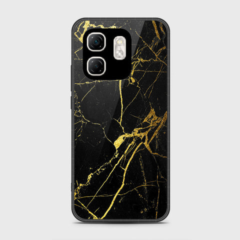 Infinix Hot 50i - Black Marble Series - HQ Premium Shine Durable Shatterproof Case