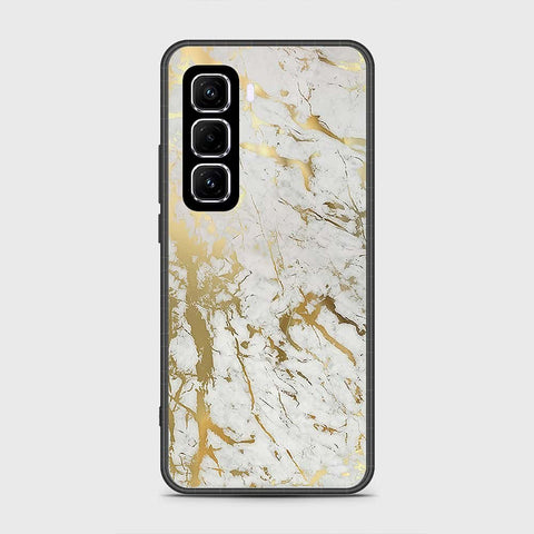 Infinix Hot 50 Pro Plus Cover- White Marble Series - HQ Premium Shine Durable Shatterproof Case