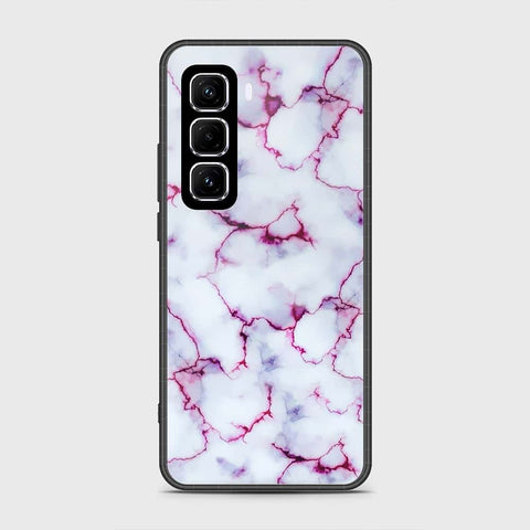 Infinix Hot 50 Pro Plus Cover- White Marble Series - HQ Premium Shine Durable Shatterproof Case