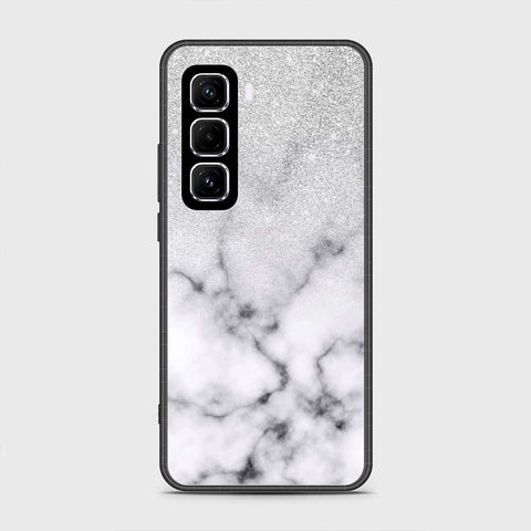 Infinix Hot 50 Pro Plus Cover- White Marble Series - HQ Premium Shine Durable Shatterproof Case